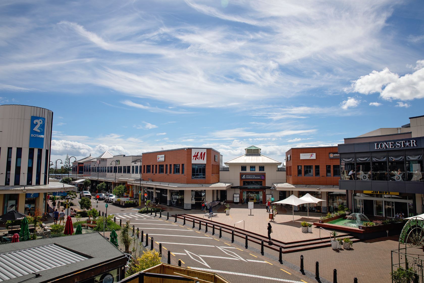 image of botany town centre overhead